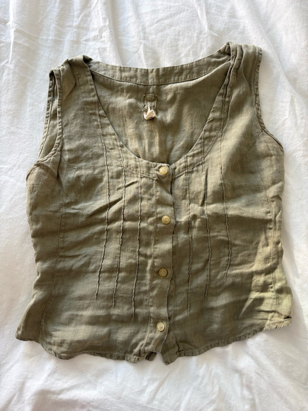 120% Lino Italian linen button up blouse - Picture 2 of 4